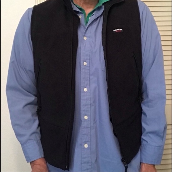 GLACIER BLACK FLEECE VEST ZIP UP SMALL - Picture 3 of 5